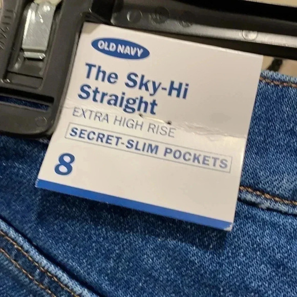 Old Navy sky-hi straight jeans - Picture 4 of 8